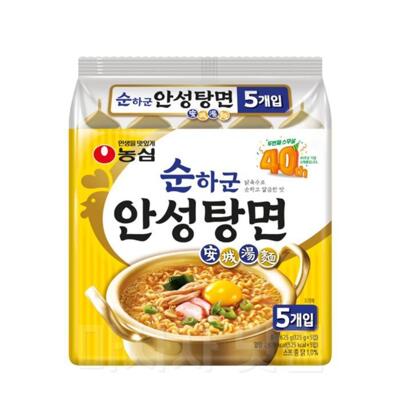 [파주음료종합(주)][패션플러스][농심][농심] 순하군 안성탕면 125g 40봉 / 1박스 (11310209)(672279_11310209)