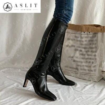 [패션플러스][애슬릿][애슬릿] 여성 스퀘어 지퍼 스판 롱 부츠 7cm(672958_811546)