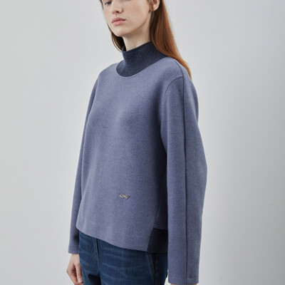 [패션플러스][데일리스트][세정_인디안여성복]니트배색 반넥 티셔츠MDBAL4W9341_GN(673096_MDBAL4W9341)