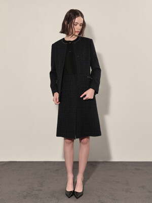 [패션플러스][데일리스트][세정 _인디안여성복]노카라  트위드자켓MDBFU4F8101_GN(673096_MDBFU4F8101)