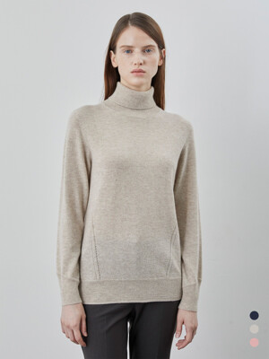 [패션플러스][데일리스트][세정_인디안여성복]캐시미어100% 폴라 니트MDEBL4W93410_GN(673096_MDEBL4W93410)