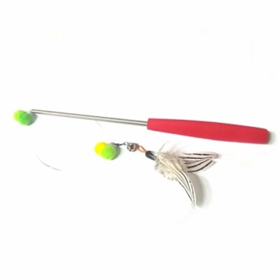 [패션플러스][알티피아]고양이 플라잉 3단 낚시대 흰줄낙엽 1P 사냥 장난감 (WDCECD9)(673483_3297782)