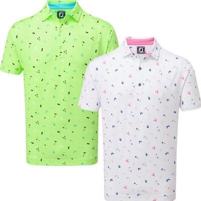 [패션플러스][풋조이]풋조이 골프셔츠 반팔 티셔츠 모델 골프웨어 기능성 남자셔츠 여름용 Clam Bake Lisle(680860_4569268)