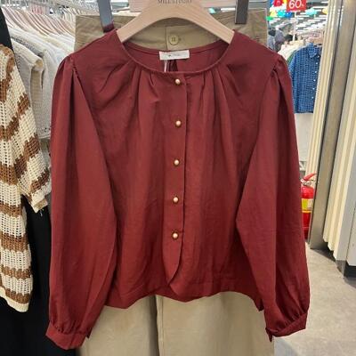 [패션플러스][밀스튜디오]밀스튜디오 홈플러스아시아드점 HC06 금장 콩단추 가을 블라우스 LR9BLS105WIO (40729589)(684812_40729589)