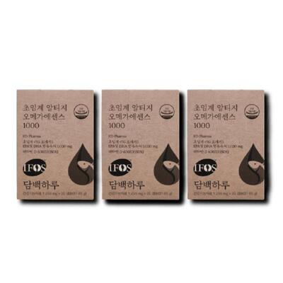 [패션플러스][기타][기타] 담백하루 오메가3 초임계 알티지 오메가 에센스 1000 3박스 (30278761)(694782_30278761)