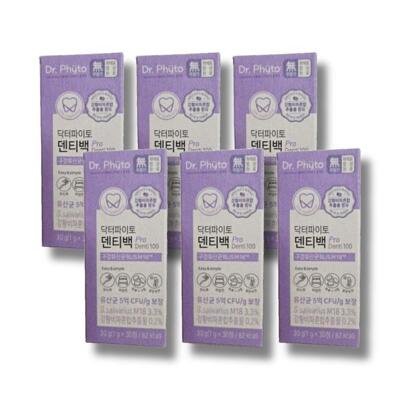 [패션플러스][기타][기타] 닥터파이토 구강유산균M18 덴티백 PRO 30정 6박스 (51050700)(694782_51050700)