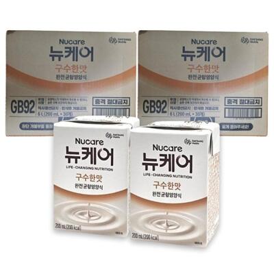 [패션플러스][유로메디][유로메디] 대상웰라이프 영양식 뉴케어 구수한맛 200ml 60개입 빨대 어르신 노인 병문안 환자식 식사대용 (41598948)(710386_41598948)