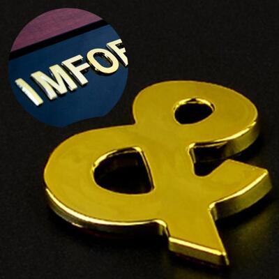 [패션플러스][주식회사 브이와이][JHQRKT8C_4B]입체 차량꾸미기 문자 앤드 금색 스카시 (23832510A)(715668_23832510A)