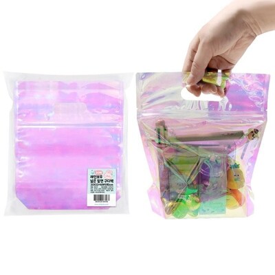 [패션플러스][케이티알파쇼핑]레인보우 넓은 밑면 포장봉투 미니 지퍼백 구디백 20X22+바닥폭4cm (20매)(717834_5828818)