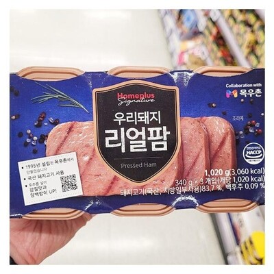 [패션플러스][케이티알파쇼핑][에이알비티] 홈플러스 시그니처 우리돼지 리얼팜 340g X 3개입 x 1개 29799(718324_6306199)