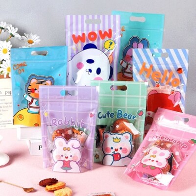 [패션플러스][케이티알파쇼핑]귀여운 구디백 손잡이 지퍼백 포장봉투(50장 1세트)[YYH-WCODE](719188_5081676)