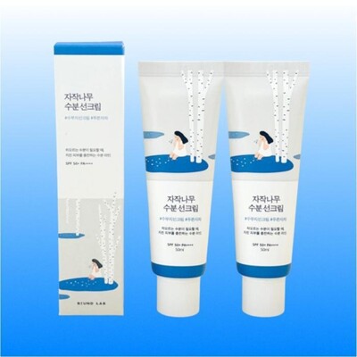 [패션플러스][케이티알파쇼핑]49210307-라운드랩 자작나무 수분 선크림 50ml (SPF 50+ PA++++) x2개(725070_10011406)