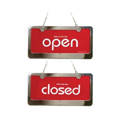 [패션플러스][럭키투데이]아트 OPEN/CLOSED 양면사용 스텐 표지판 빨강 310x160x10 (40917857)(725495_40917857)