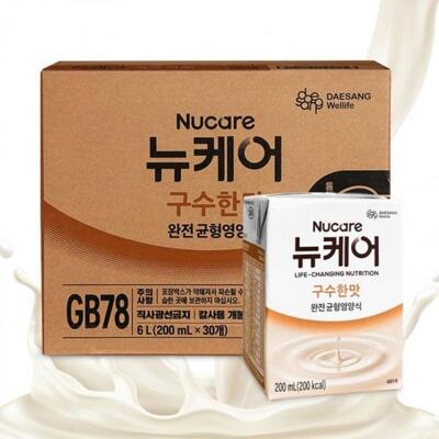 [패션플러스][주식회사비바데이]DE 뉴케어 구수한맛 200ml 30팩 환자식 (52338884)(729876_52338884)