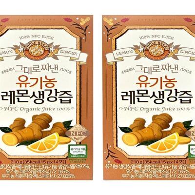 [패션플러스][홀베리]홀베리 그대로 짜낸 유기농 레몬생강즙 28포 2박스(AD) (42239214)(732401_42239214)