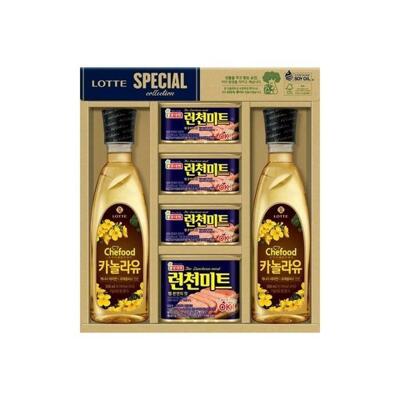 [패션플러스][셀러허브_RN]롯데푸드 프리미엄 혼합7호(ECO)(런천미트200g 3개,런천미트340g, 카놀라유500ml2개) (50803932)(739010_50803932)
