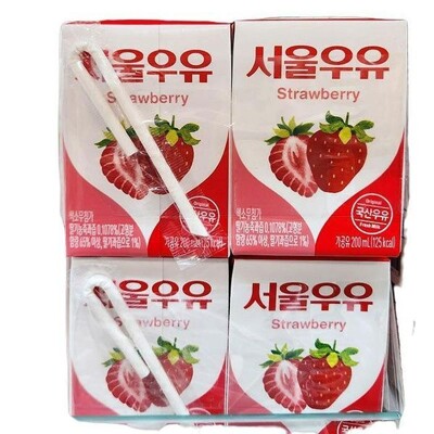 [패션플러스][케이티알파쇼핑]서울 딸기 멸균우유 200ml X 4개입 x 2개 a49763.(743069_9022577)