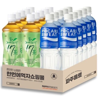 [패션플러스][케이티알파쇼핑]44097659-[한번에먹자] 17차 500ml 10페트 + 포카리스웨트 500ml 10페트 / 총 20페트(743093_10594954)