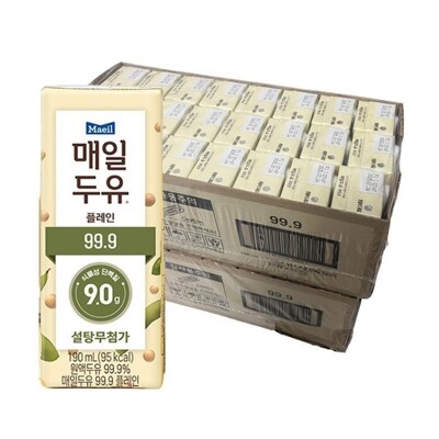 [패션플러스][케이티알파쇼핑]매일두유 99.9 식물성 단백질 190ml 48개.(743817_8741368)