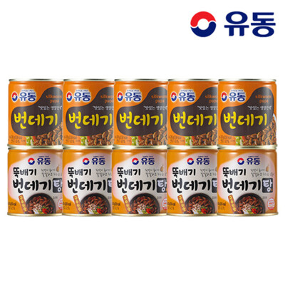 [패션플러스][유동][유동] 유동 번데기 280g x5개 +유동 뚝배기 번데기탕 구수한 맛 280g x5개.(744230_2786198)