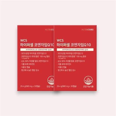 [패션플러스][뉴트리코어]뉴트리코어 WCS 하이퍼셀 코엔자임Q10 코큐텐 30캡슐 2개 (50562906)(777309_50562906)