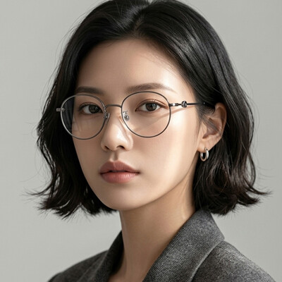 [패션플러스][룩플러스]몽클레어 안경테 ML5138D 008 라운드 메탈테 명품 레트로 패션(98287_E_ML5138_D_008_53)