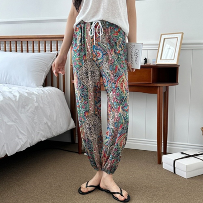 [패션플러스][옷자락]여자 SS 쿨링 쿨 부드러운 키치룩 오리엔탈 조거팬츠(41607_WP31200)