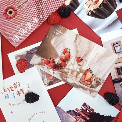 [패션플러스][브이와이][브이와이][VCMPE9ET]감성 컬러 엽서 모음 방꾸미기 장밋빛_636102(636102_53179272_636102)