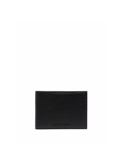 [海外配送] 26SSエンポリオ アルマーニ タンブルレザーコインパース半財布 Y4R166 Y068E 80001 BLACK