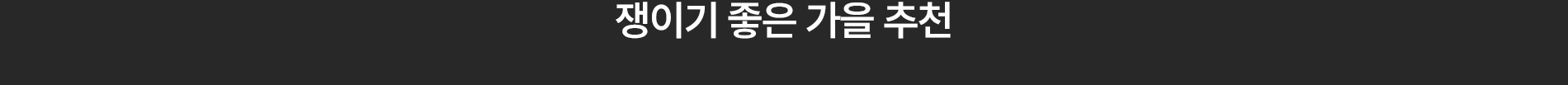 쟁이기 좋은 가을 추천