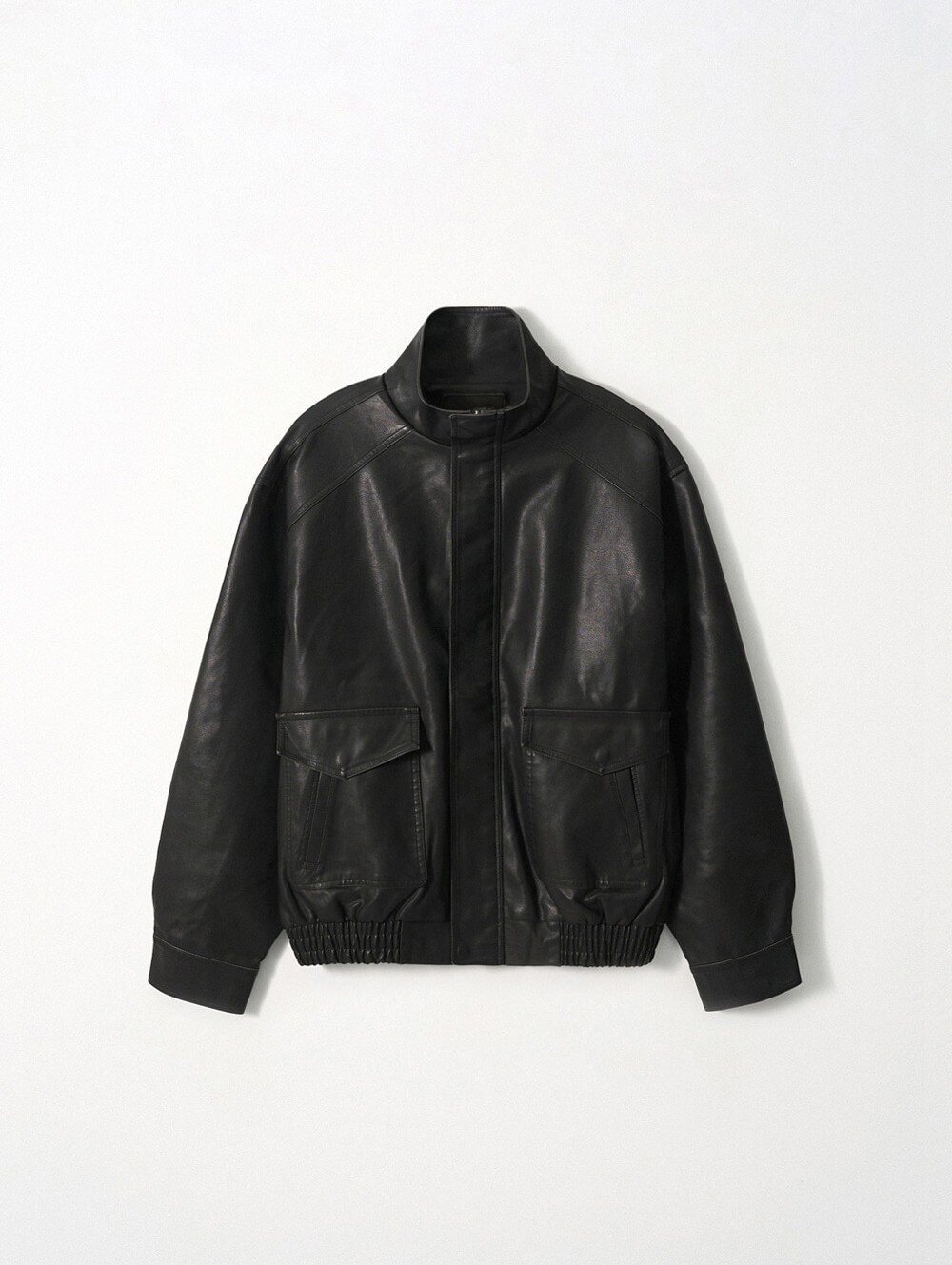 Modern Faux Leather Jacket Black